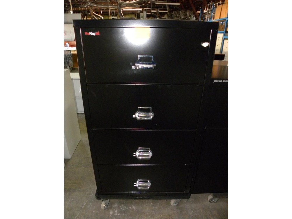Fire King Brand 4 Drawer Lateral File 31 Black