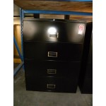 4 Drawer 36" Lateral File by Harpers, Black