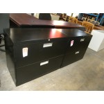 2 Drawer 36" Lateral File by Hon, Black