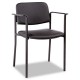 Sorrento Series Stacking Guest Chair, PVC-Free Faux Leather, Black, New