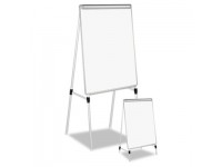 Adjustable White Board Easel, 29 x 41, White/Silver, New