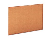 Cork Board with Oak Style Frame, 48 x 36, Natural, Oak-Finished Frame, New