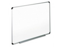 Dry Erase Board, Melamine, 48 x 36, White, Black/Gray Aluminum/Plastic Frame, New