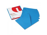 Slash-Cut Pockets for Three-Ring Binders, Jacket, Letter, 11 Pt., Blue, 10/Pack, New