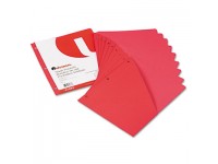 Slash-Cut Pockets for Three-Ring Binders, Jacket, Letter, 11 Pt., Red, 10/Pack, New