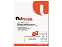 Laser Printer Permanent Labels, 1-1/3 x 4, Clear, 700/Box, New